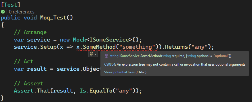 Comparing mocking frameworks: How to handle optional parameter with NSubstituite, Moq and FakeItEasy